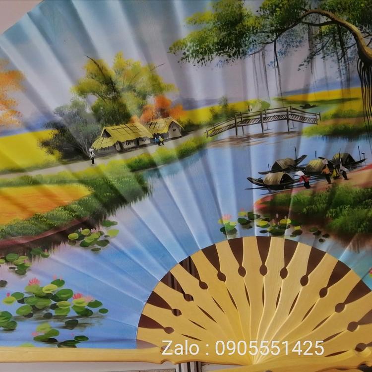 Quạt tranh treo tường vẽ tay. Quà tặng Tân gia, khai trương, Sinh nhật, quà cưới. Quà tặng thầy cô 20/11, Quà 8/3, tết