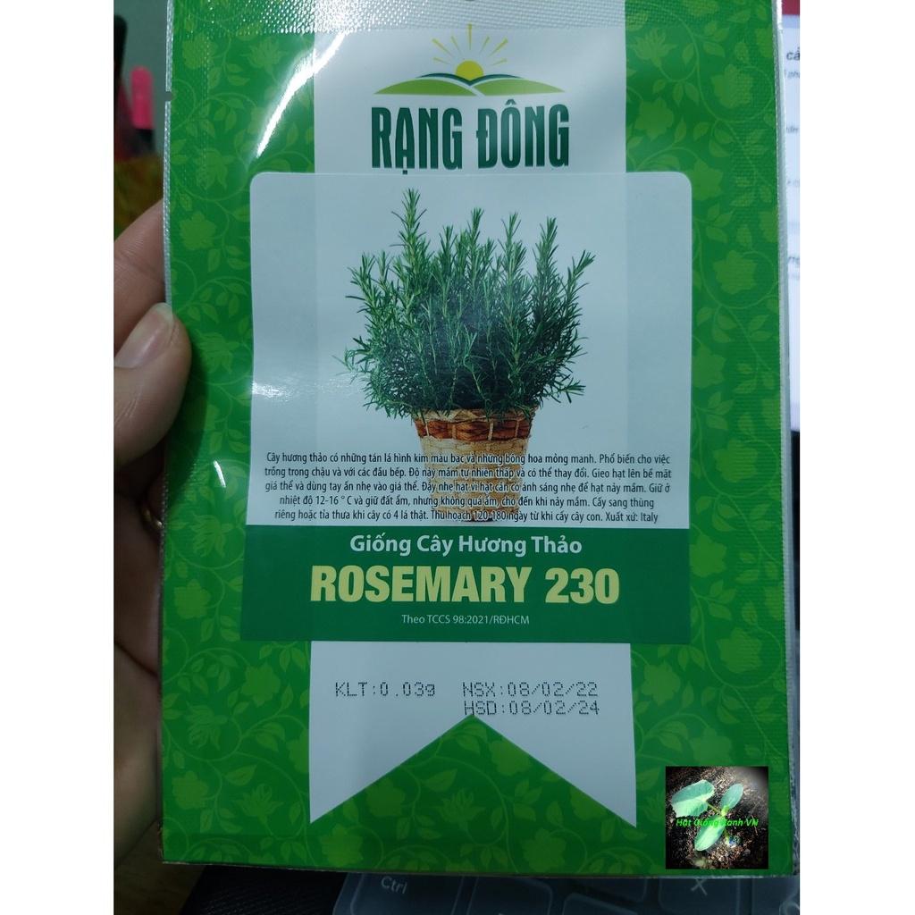 Hạt giống cây hương thảo Rosemary 230, đóng gói 0.03gr
