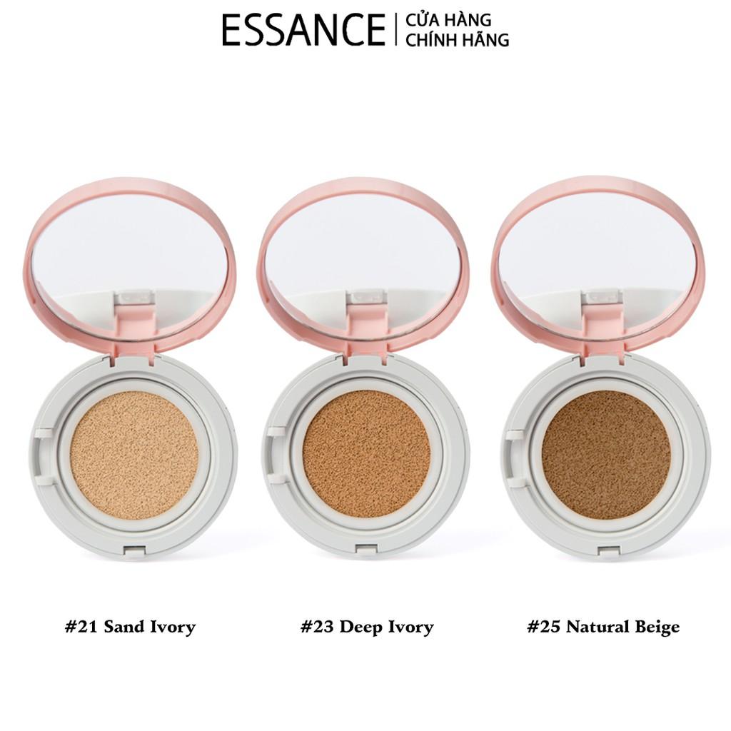 Phấn nước mịn lì mờ khuyết điểm Essance Veil Fit Cushion SPF50+ PA+++ 15g Tặng Cọ rửa mặt