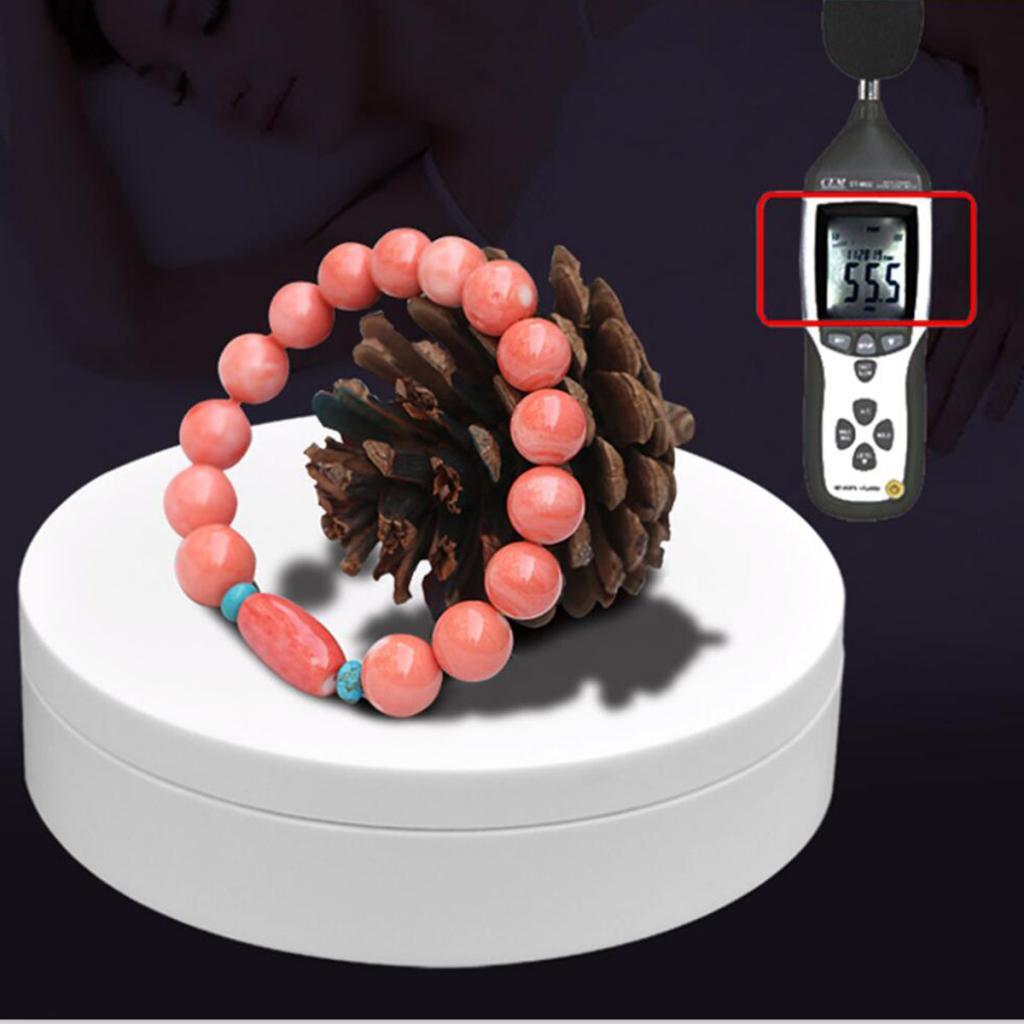 360° Rotating Display Stand Base Rotary Turntable Mirrored Top - Rotating Degree and 3 Speed Adjustable - 3kg Load Bearing