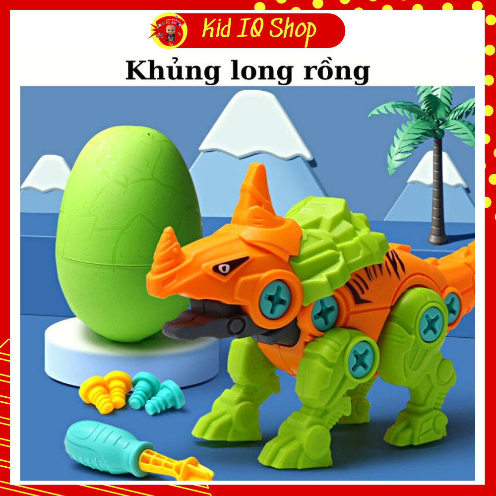 Đồ chơi lắp ráp cho bé ghép mô hình trứng khủng long bạo chúa