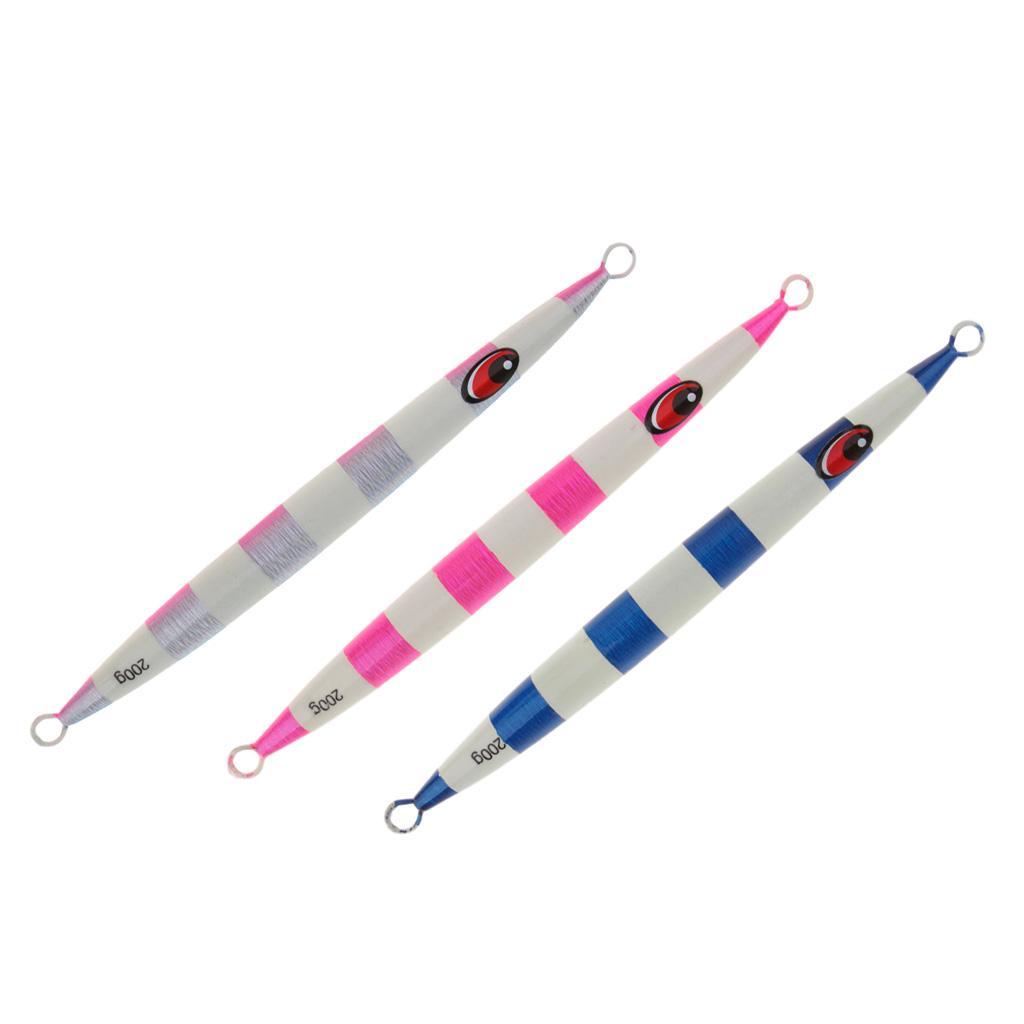 200g 19.8cm Metal Fishing Lure Vertical Jigging Bait Hard Heavy Weight Bait Crankbait for Casting