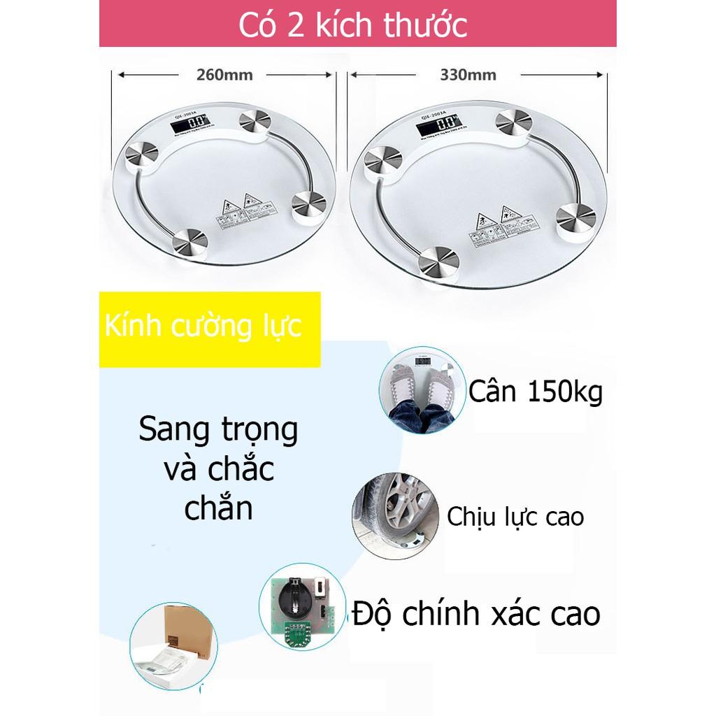 Cân Sức Khỏe Điện Tử GL.15-005 - đường kính 33cm - đèn led nhìn ban đêm (Hồng)