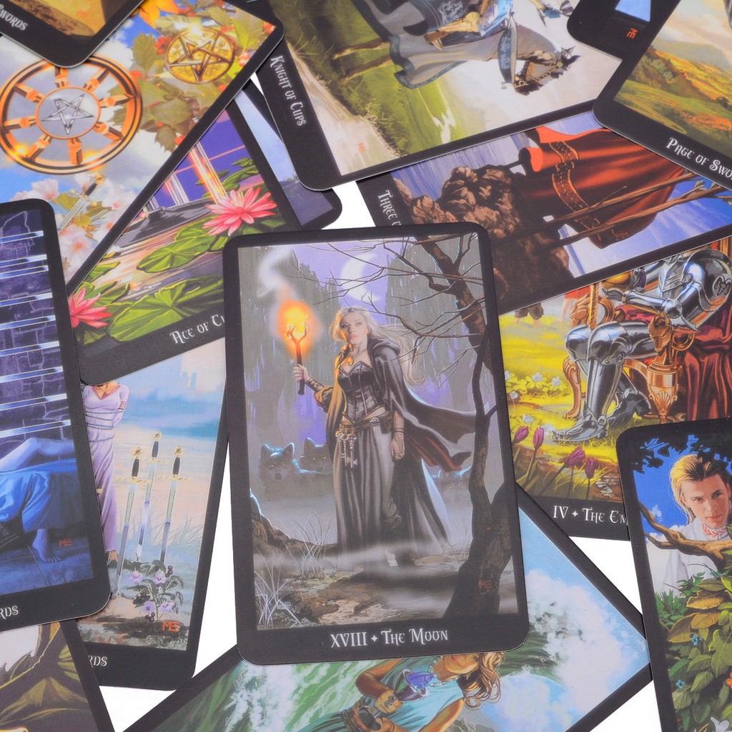 Combo Bộ Bài Bói Tarot Witches Cao Cấp và Túi Nhung Đựng Tarot và Khăn Trải Bàn Tarot