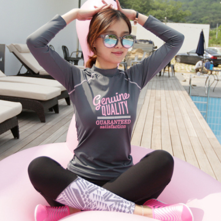 Đồ Bơi Nữ Tay Dài Quần Ôm Thân Tôn Dáng At221 Mayhomes Long Sleeves And Long Pants Women Swimwear Set With Upf 50 Sun Protection - M
