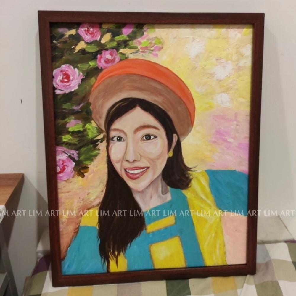 Khung tranh tự lắp nhựa giả gỗ size 40x50 . Khung viền KHÔNG KÍNH cho tranh canvas