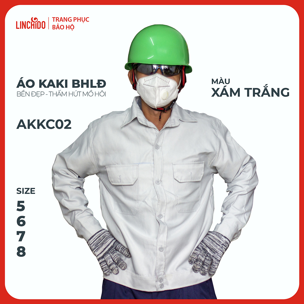 Áo kaki Bảo Hộ Lao Động Chất Liệu Thấm Hút Mồ Hôi Thoáng Mát Bền Đẹp - Mã AKKC02 - 5