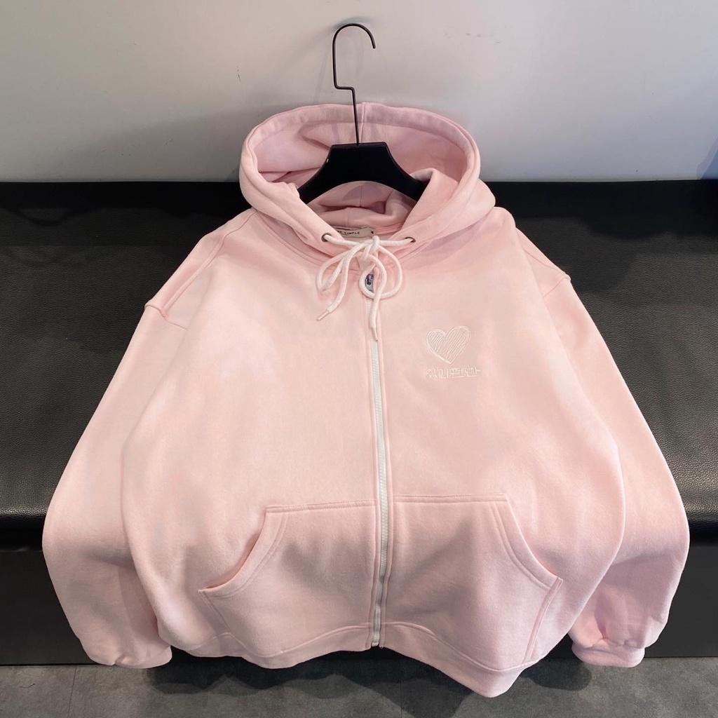 Áo Khoác Nỉ Trơn HOODIE ZIP Unisex Nam Nữ Unisex