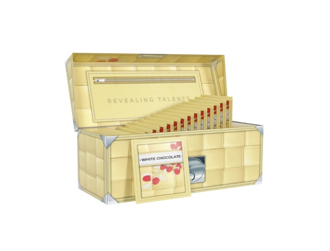 Socola Trắng Premium Với Quả Mâm Xôi Và Nhân Sâm Trắng Thượng Hạng COFFEECELL - Vị ngọt quyến rũ không chứa calo - Hàng Chính Hãng