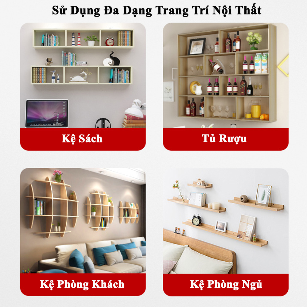 Chốt Ren Âm Kệ Treo Tường KUNBE Nhiều Kích Thước Phù Hợp Treo Kệ Tường, Kệ Gỗ Tivi Mà Không Lộ Vít