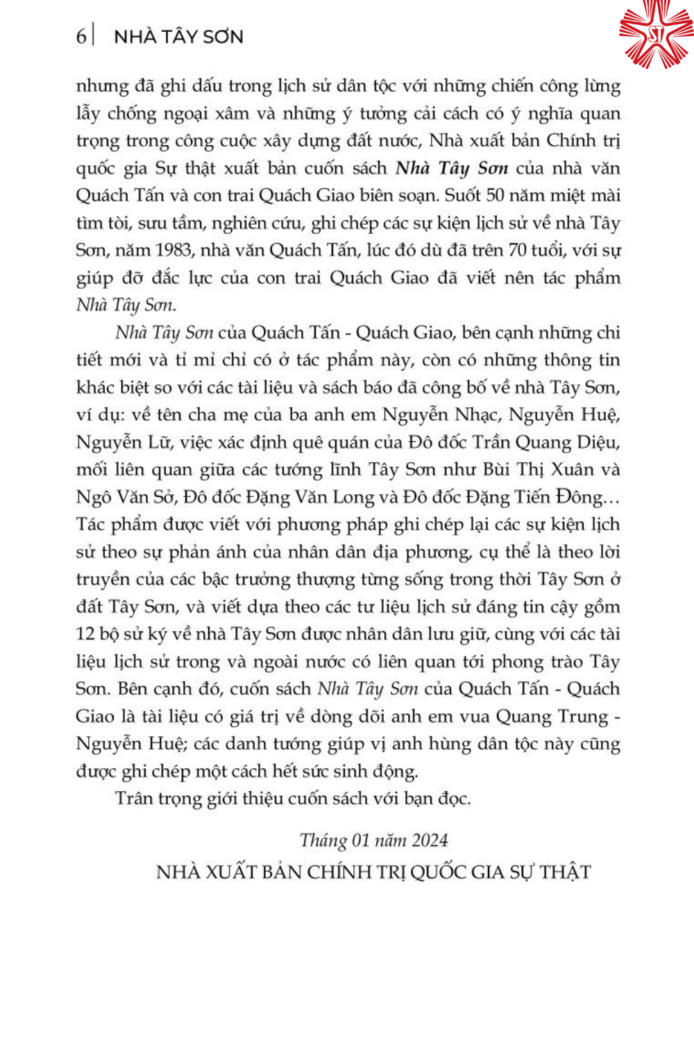 Nhà Tây Sơn (bản in 2024)