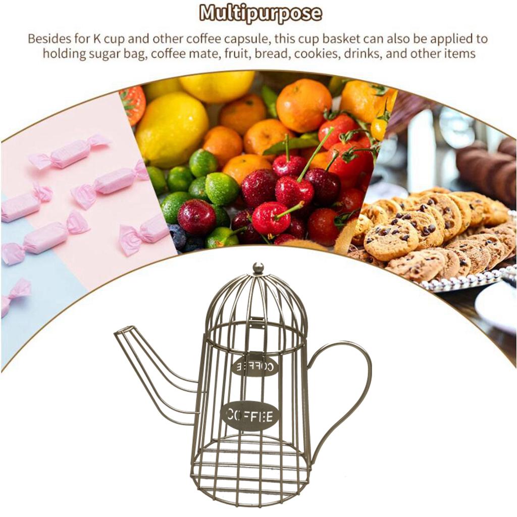 Coffee Pod Organizer Holder Capsule Storage Basket Coffee Cup Basket L