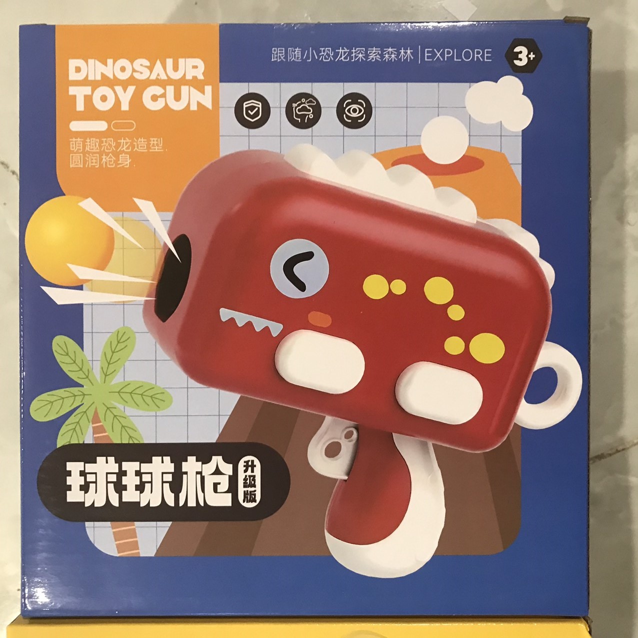Đồ Chơi Khủng Long Bắn Bóng Dính, Bắn Bóng Kèm Bia Đỡ Hình Khủng Long Dễ Thương Đồ Chơi Vận Động