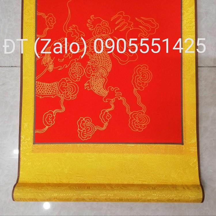 Bộ 5 tấm biểu lụa thư pháp /Giấy viết thư pháp liễn bồi lụa