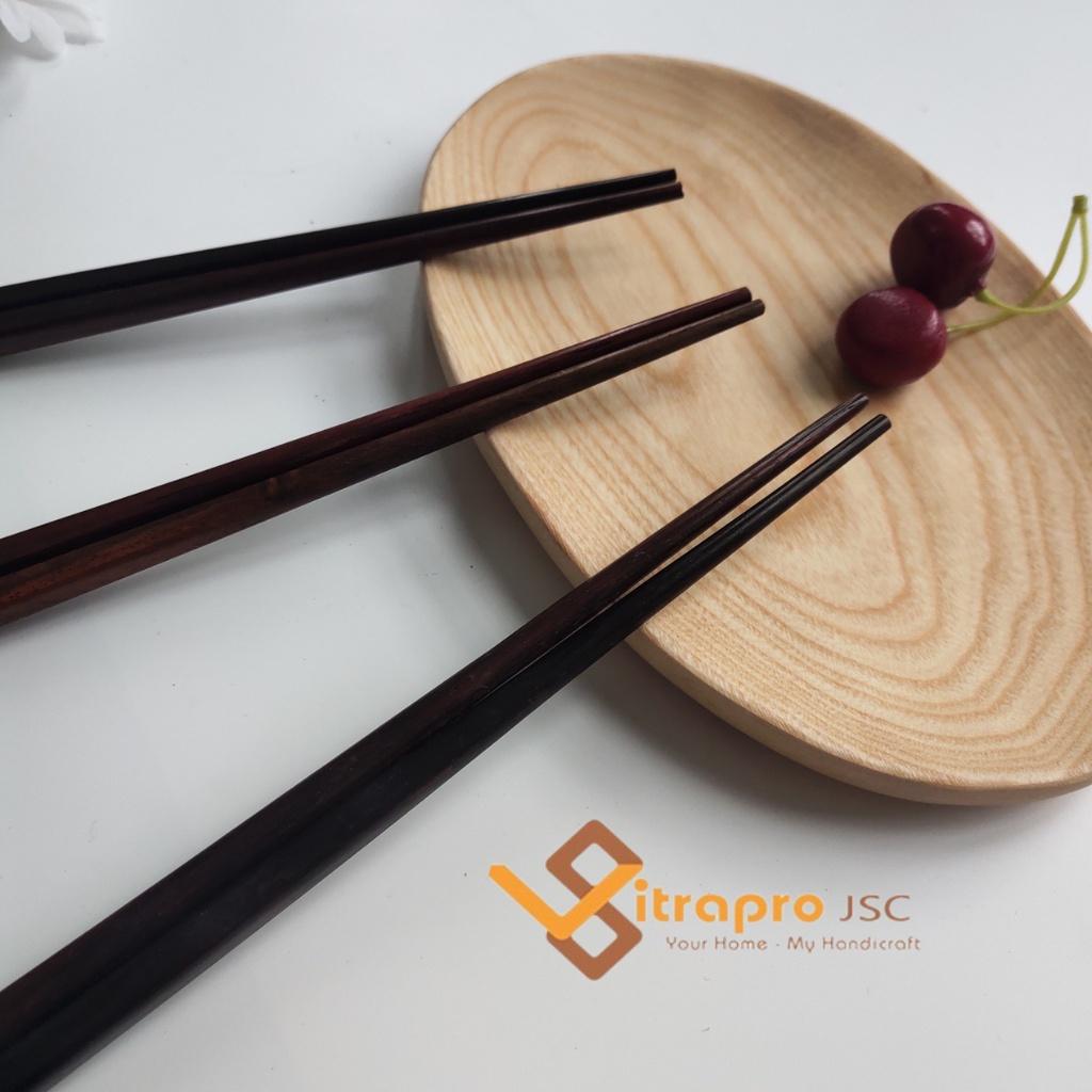Đũa Gỗ Trắc Đỏ Gắn Trai Hồng Cao Cấp Cực Sang Trọng