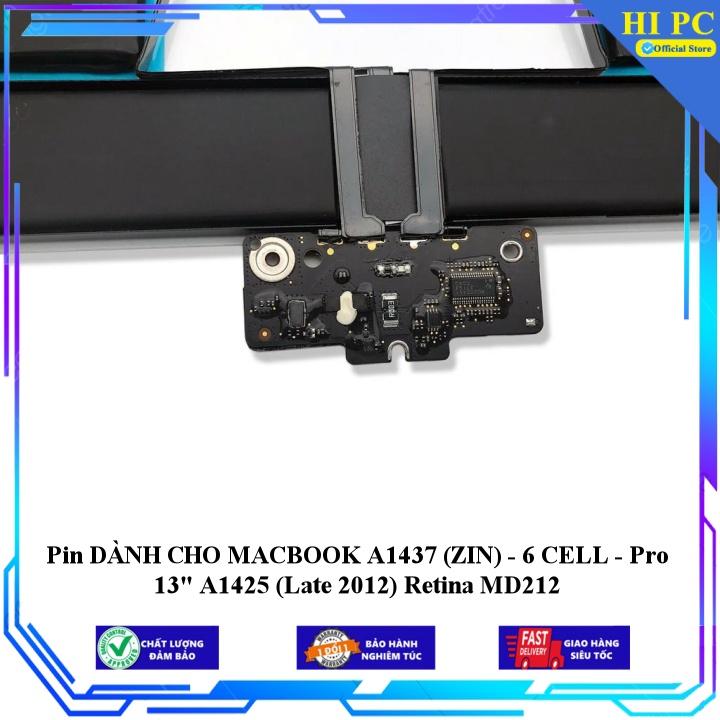 Pin DÀNH CHO MACBOOK A1437 Pro 13&quot; A1425 (Late 2012) Retina MD212 - Hàng Nhập Khẩu