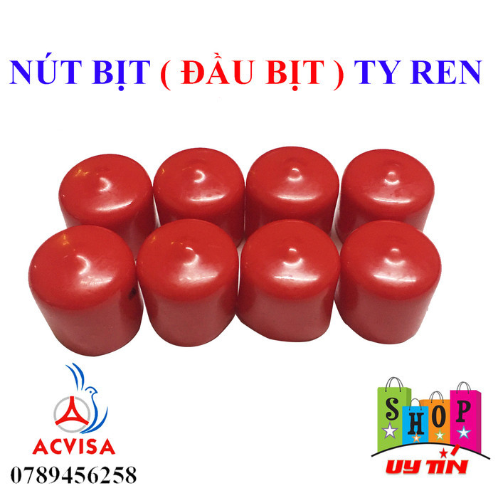 1.000c Nút bịt ( Đầu bịt) ty ren M10 ( Màu Đỏ)