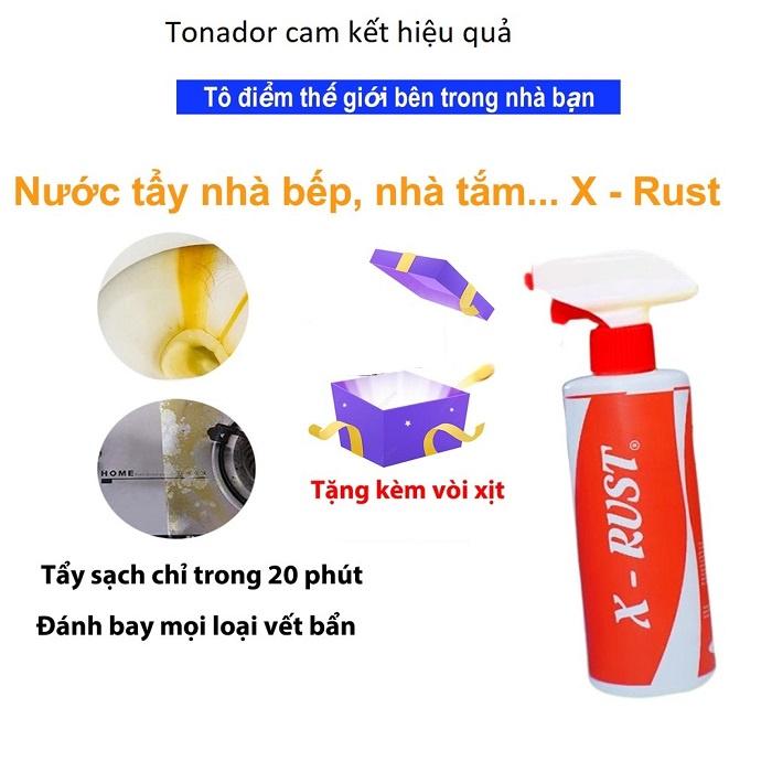 Chai xịt X RUST tẩy sạch gỉ sét, xịt tẩy rửa nhà bếp tẩy rửa xoong nồi