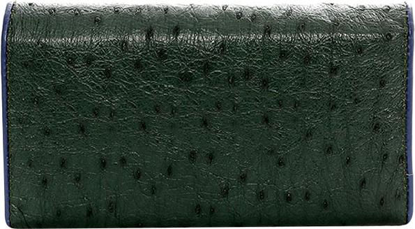 Ví Nữ Da Đà Điểu 3 Gấp Huy Hoàng HT3410 (19 x 10.5 cm) - Xanh Rêu