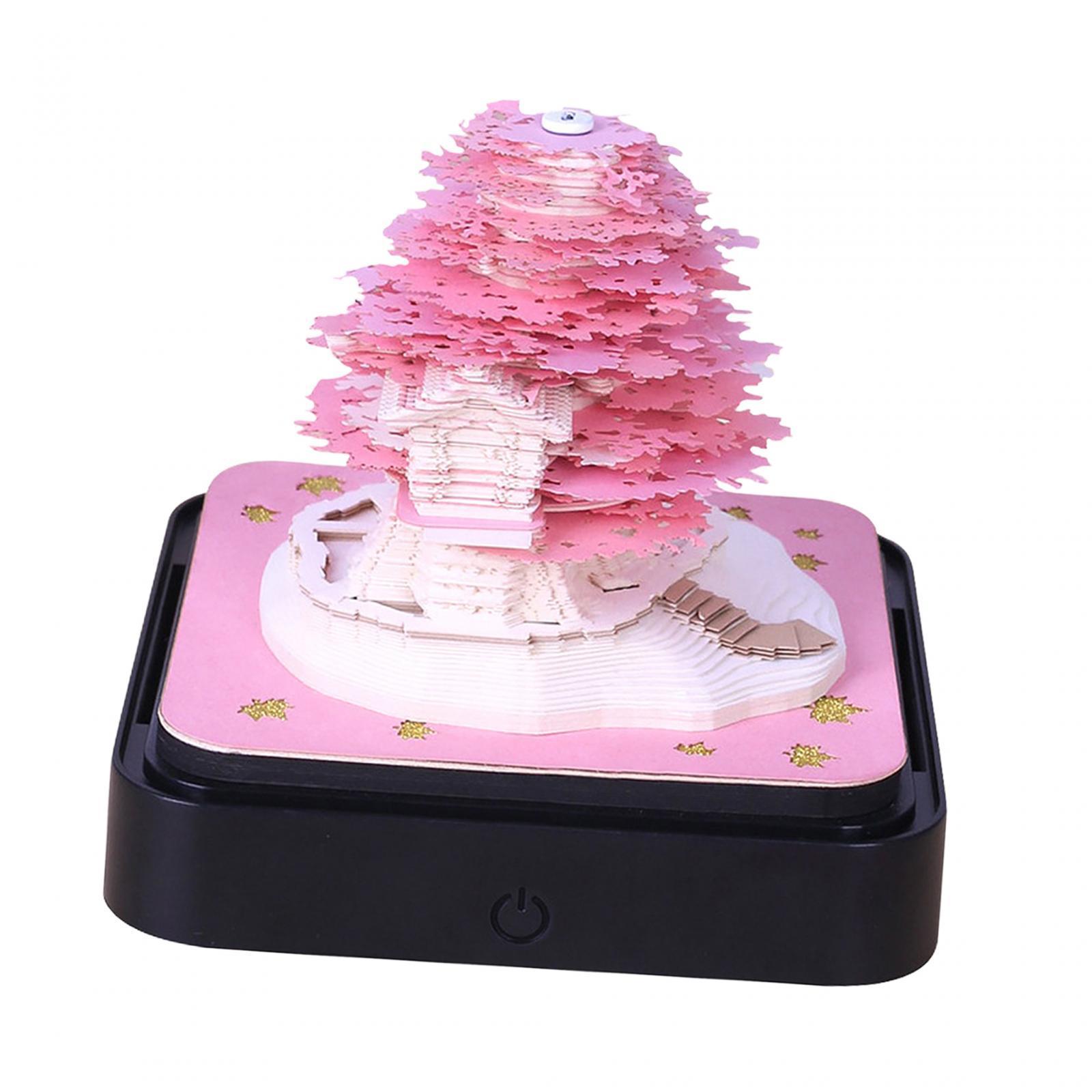 Memo Pad DIY Paper Carving Art Craft 3D Memo Pad with Light