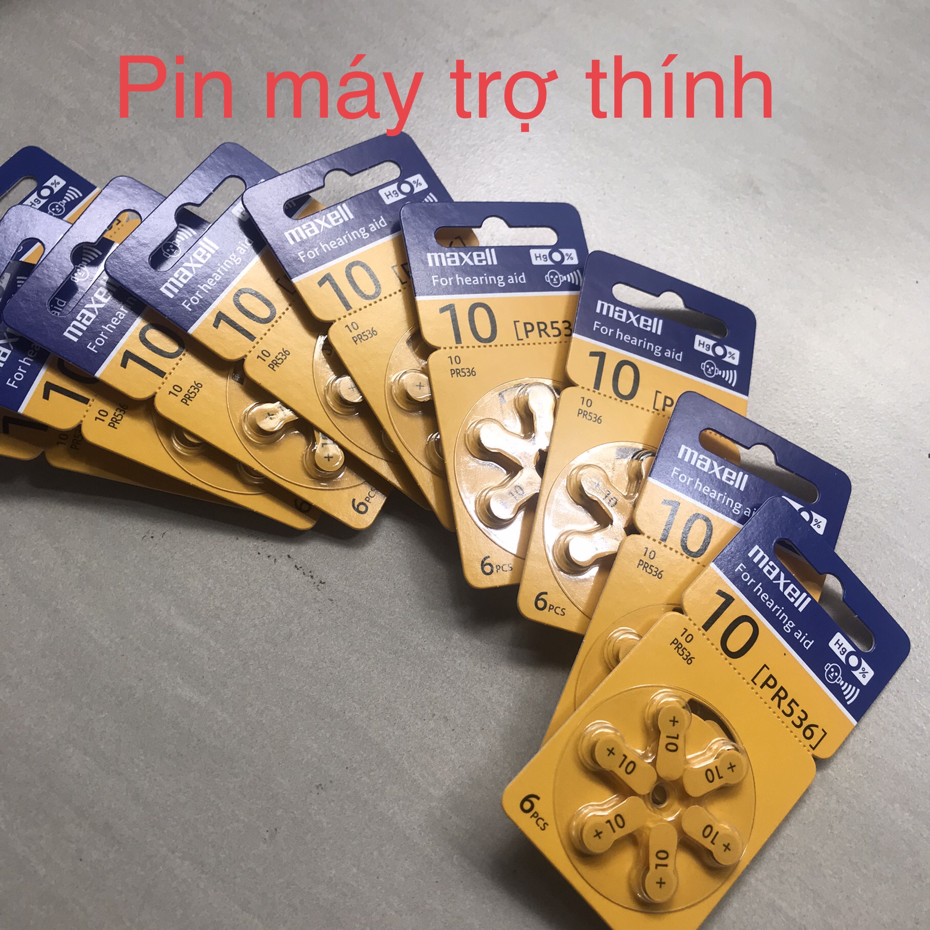 Vĩ 6 viên pin PR536 (Pin 10)