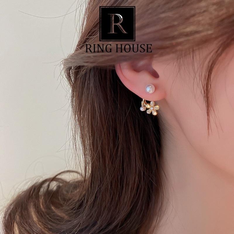 Khuyên Tai Bông Tai Nữ Thiết Kế Hoa Xoắn Đẹp Ring House