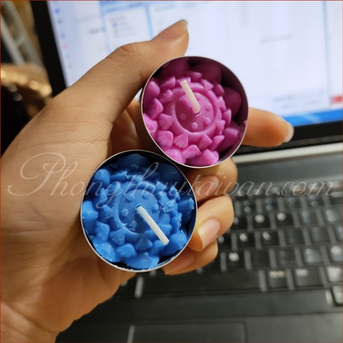 Nến hoa Sen Bơ sáp thơm không khói 4h 28 nến
