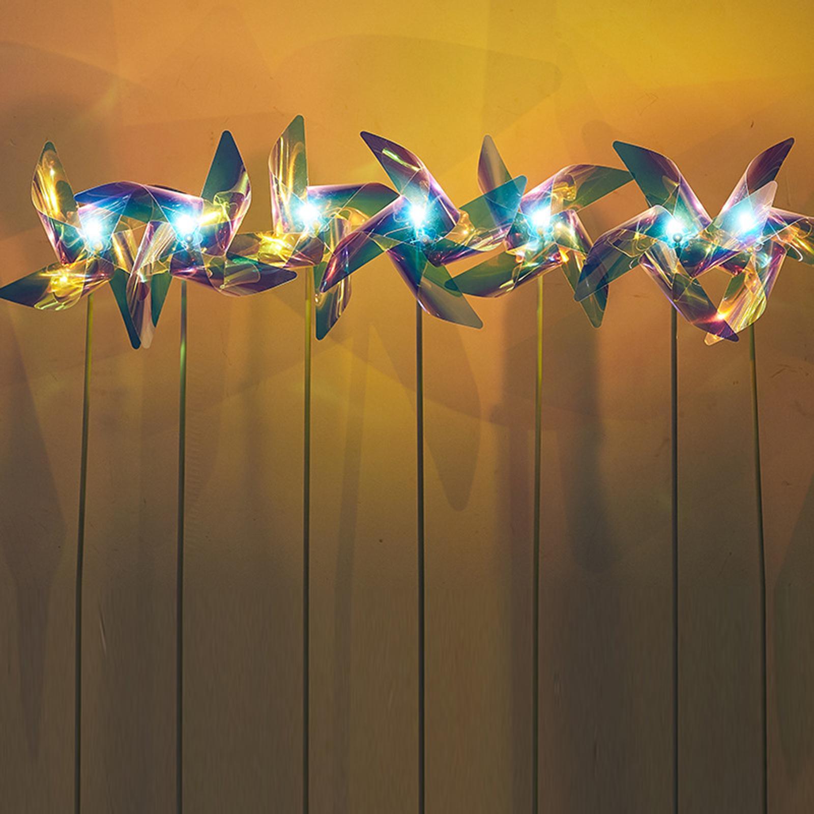 Outdoor LED Windmill Lights Waterproof Patio Lawn Stake Light Pathway Decor