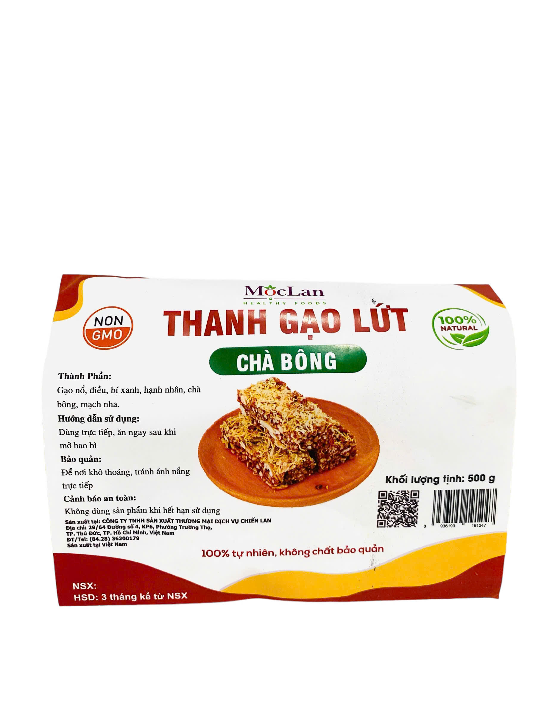 Thanh gạo lứt chà bông mix các hạt dinh dưỡng Mộc Lan Healthy 250g, 500g