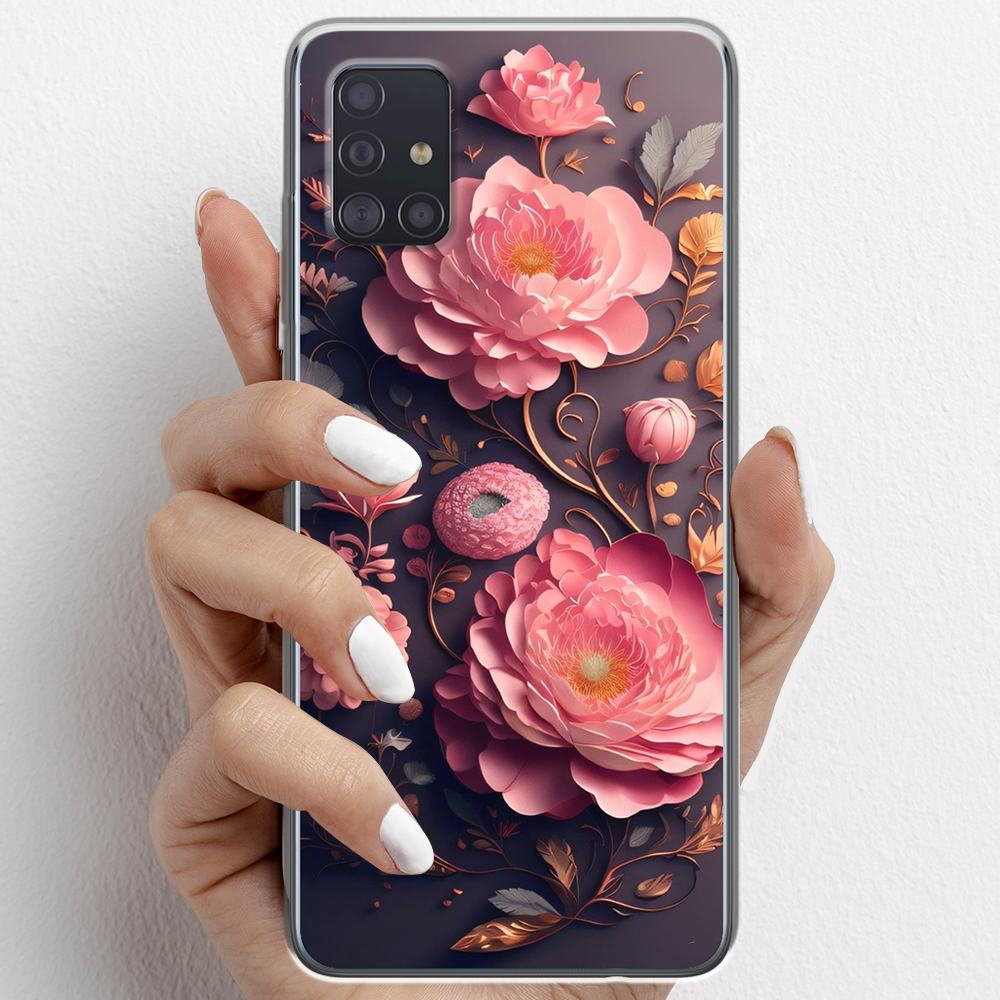 Ốp lưng cho Samsung Galaxy A51, Samsung Galaxy A71 nhựa TPU mẫu Hoa hồng