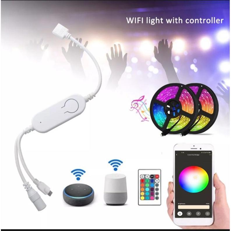 Điều Khiển LED 12V IR + WiFi RGB Tuya/SmartLife 4 chân .Tương Thích Google Home &amp; Amazon Alexa