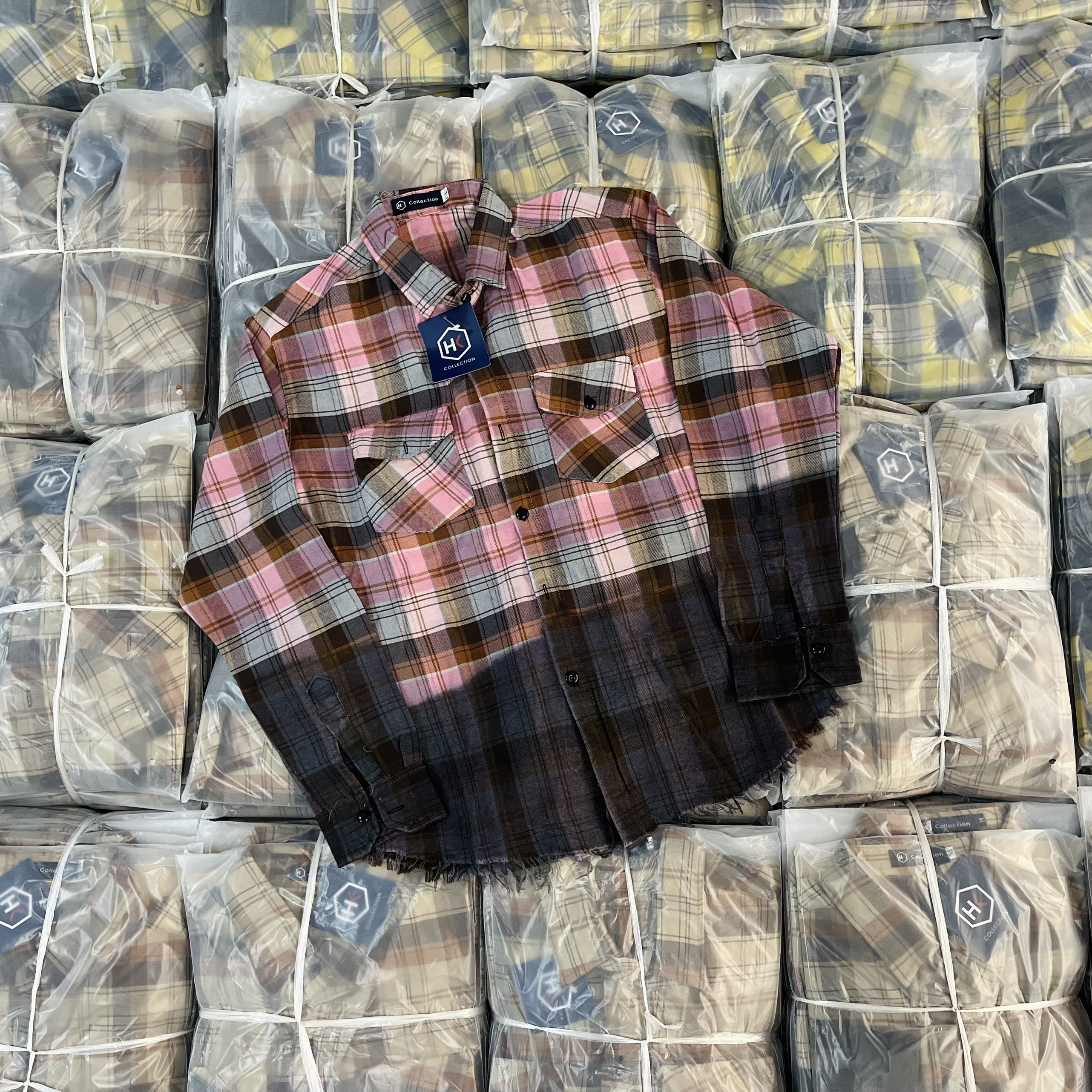 Áo sơ mi nam caro wash tay dài trẻ trung năng động