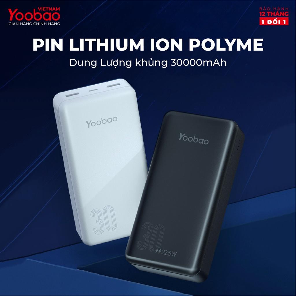 Pin Sạc Dự Phòng Yoobao D30Q Dung Lượng khủng 30000mAh, Sạc Nhanh 22.5W Phù Hợp Với Máy Tính Bảng, Điện Thoại ... - Hàng chính hãng