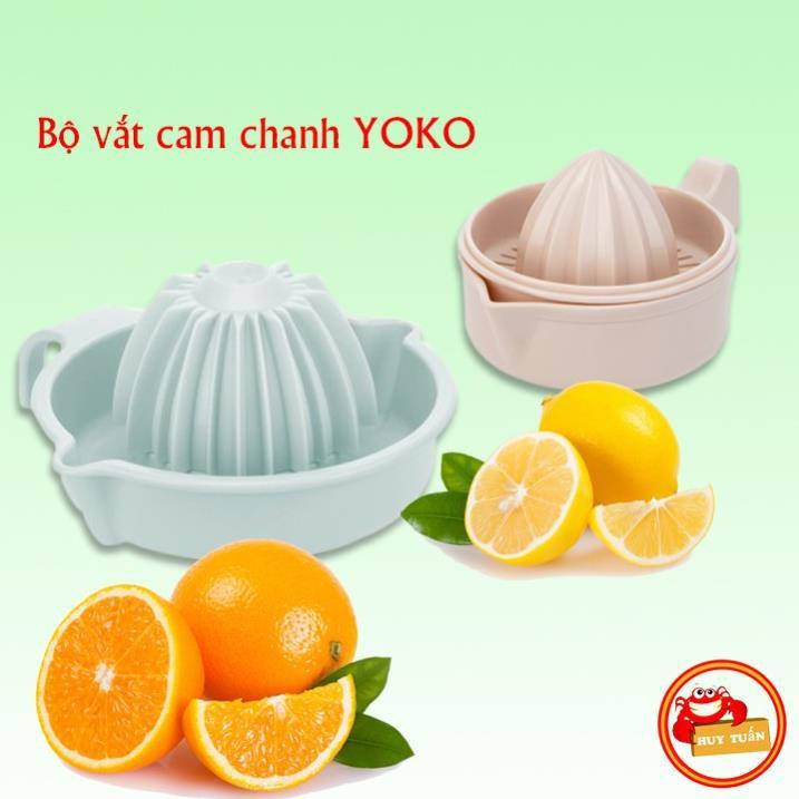 Bộ vắt cam chanh YOKO bằng nhựa nguyên sinh kháng khuẩn 2 cỡ lớn nhỏ