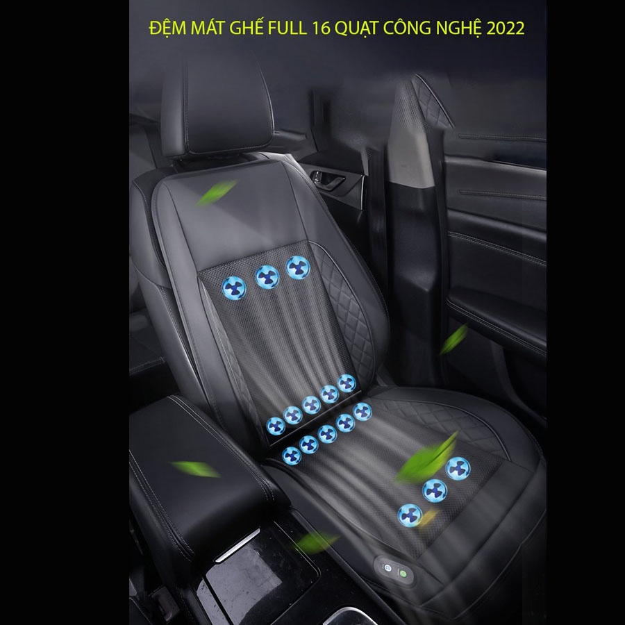 Miếng Lót Ghế Ô Tô Giải Nhiệt Với Quạt 16 Vùng Siêu Mát FanMat Auto