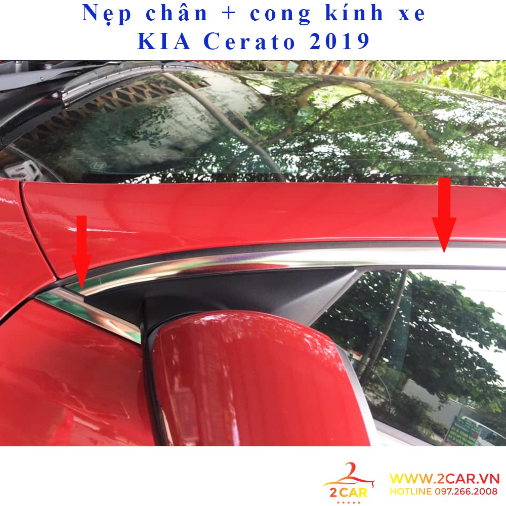 Nẹp viền chân kính và viền cong kính KIA Cerato 2019-2021