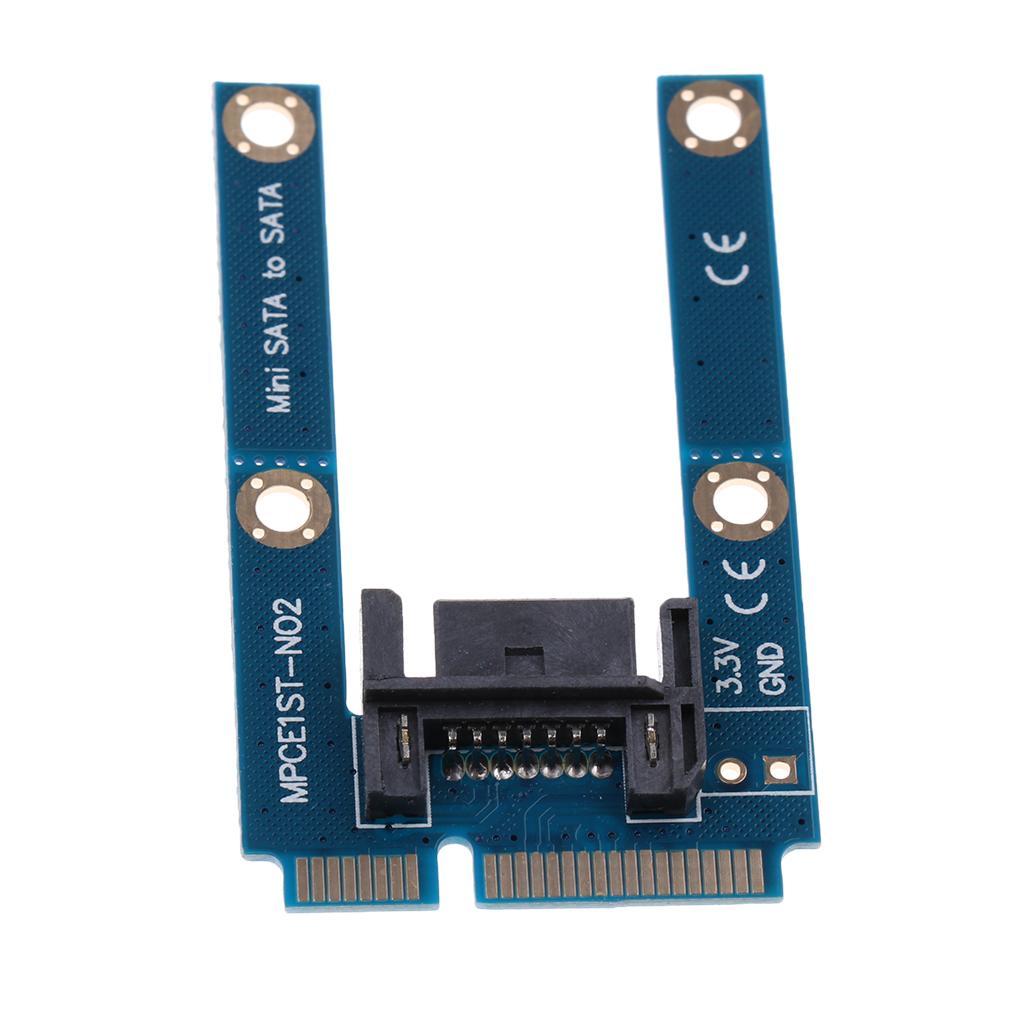 MSATA to 7Pin SATA Hard Drive Converter Card Adapter Riser Board for Laptop