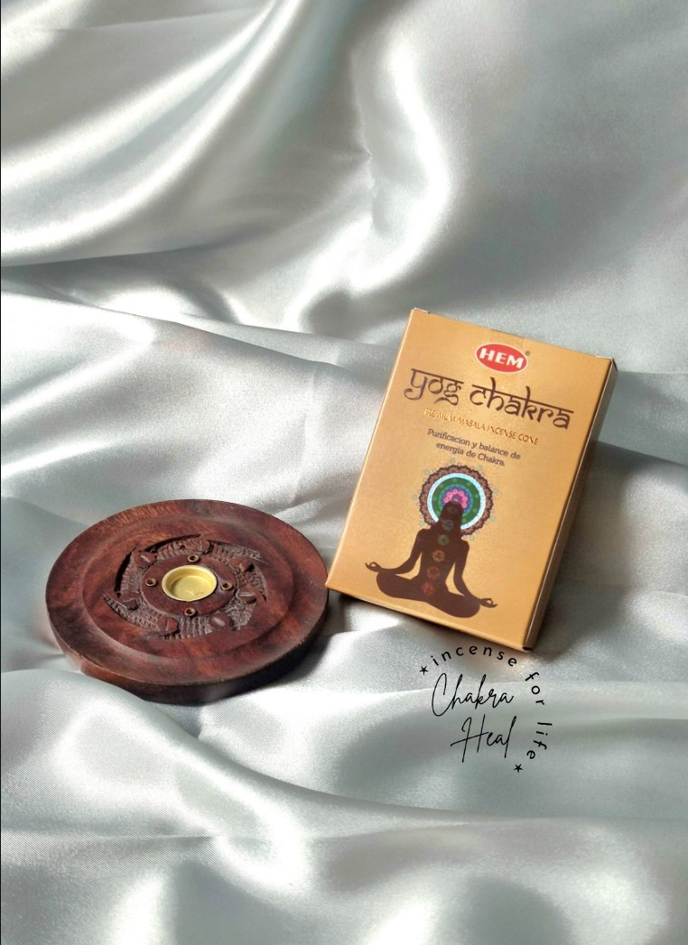 Nụ Hương Hem - Yog Chakra Premium Masala Cones và Đồ Cắm l CHAKRA HEAL INCENSE