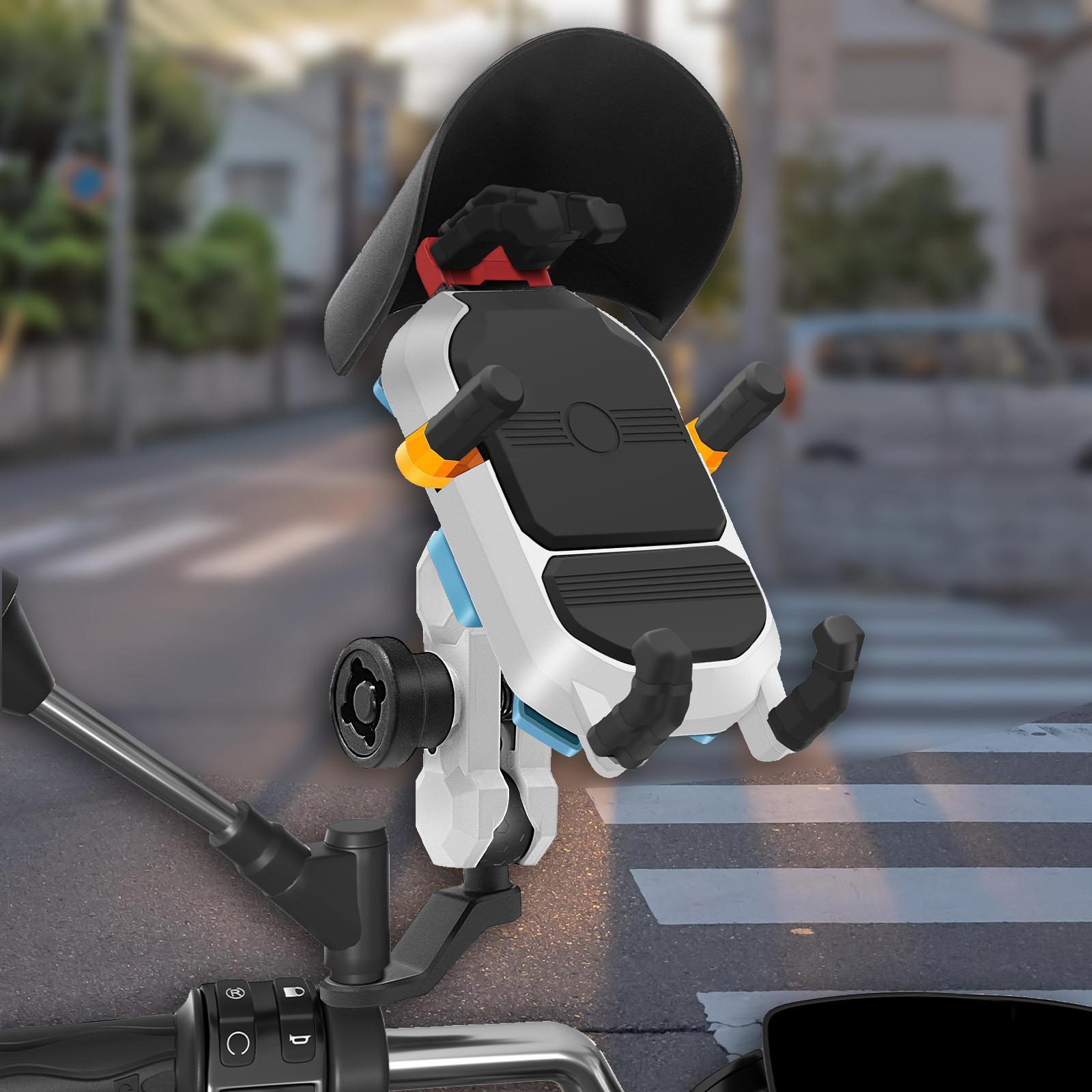 Motorcycle Phone Mount Handlebar Cellphone Holder Telescopic Bike Holder for  Motorcycle 4.7inch-7.2inch Smartphones