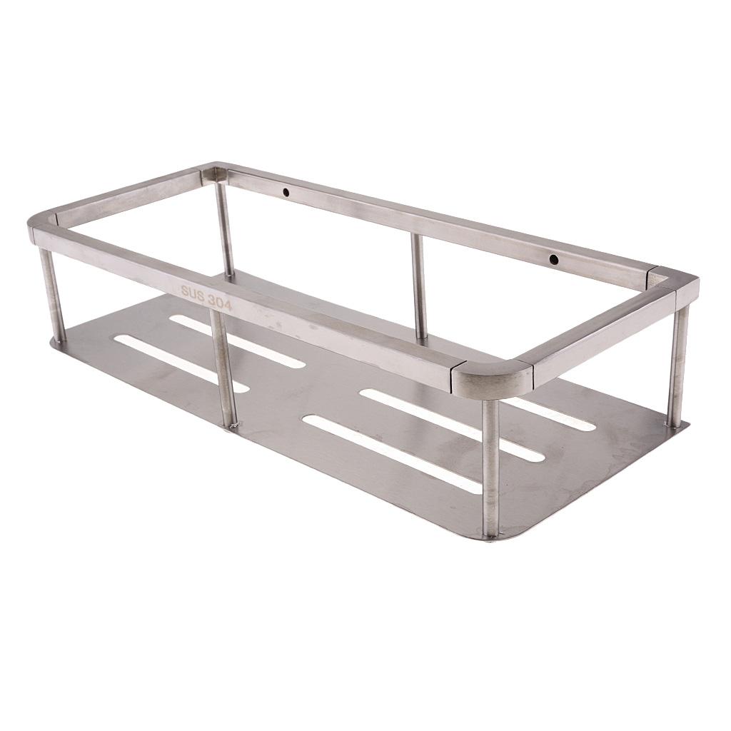 Wall Mounted Bathroom Shower Towel Soap Holder Storage Shelf Caddy #1 S