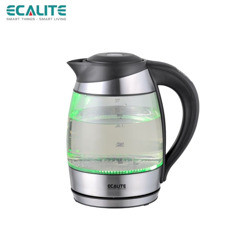 Bình Đun Siêu Tốc Ecalite EK-G1812 - Điều Chỉnh Nhiệt Độ 60°C Đến 100°C - Đèn LED Đổi Màu - Hàng Chính Hãng