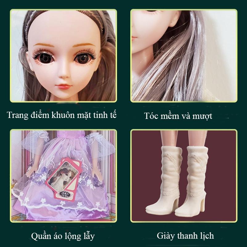 Đồ chơi búp bê Barbie cho bé gái cao 60 cm mô phỏng công chúa dễ thương xinh đẹp