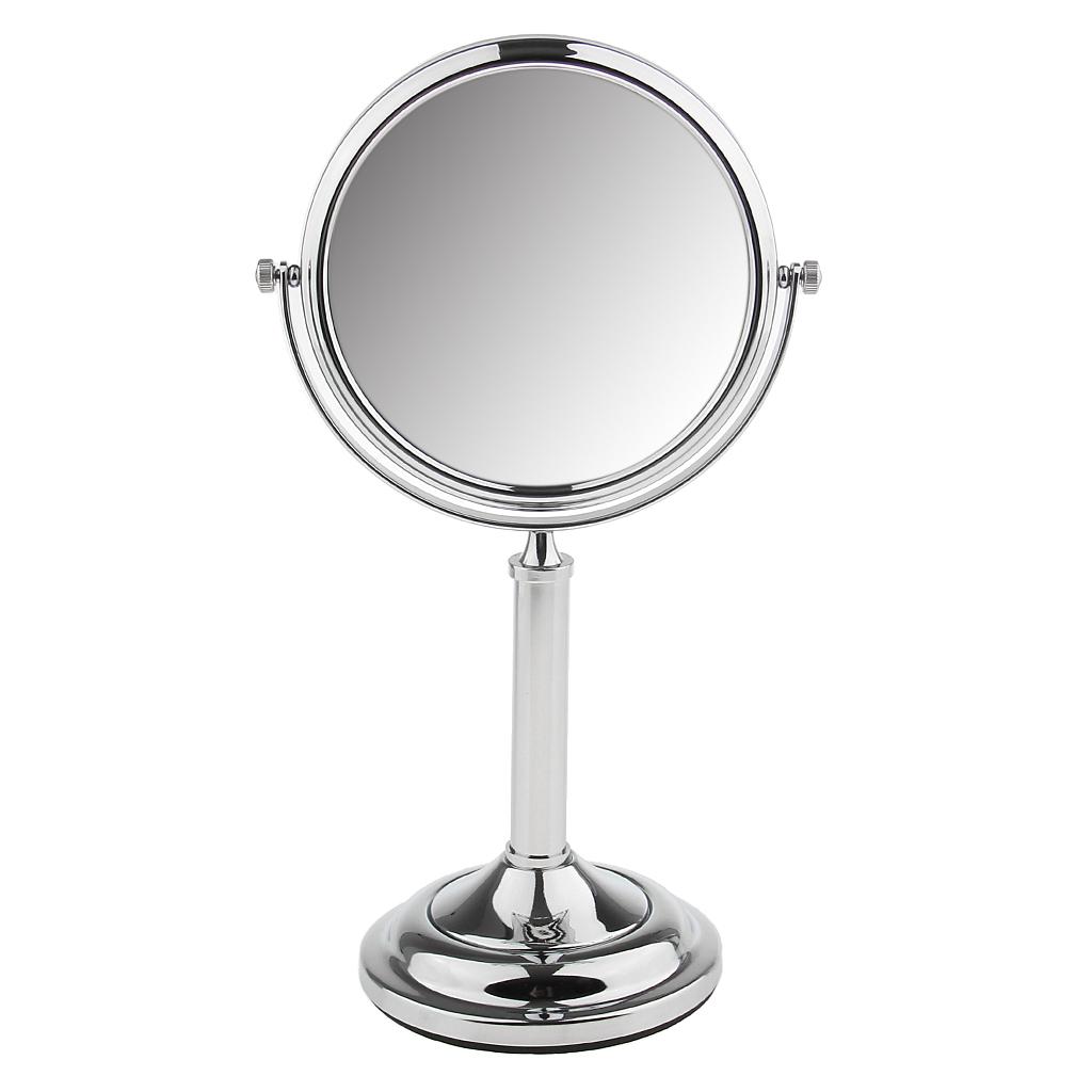 2xFree Standing Vanity Dual Side Bathroom Make Up Mirror 3x Magnification