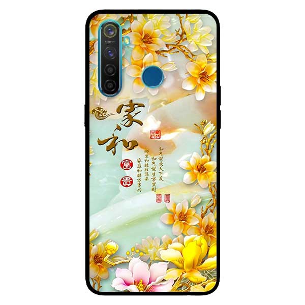 Ốp lưng dành cho Realme 5 - 5s - 6i mẫu Chữ Hoa Vàng