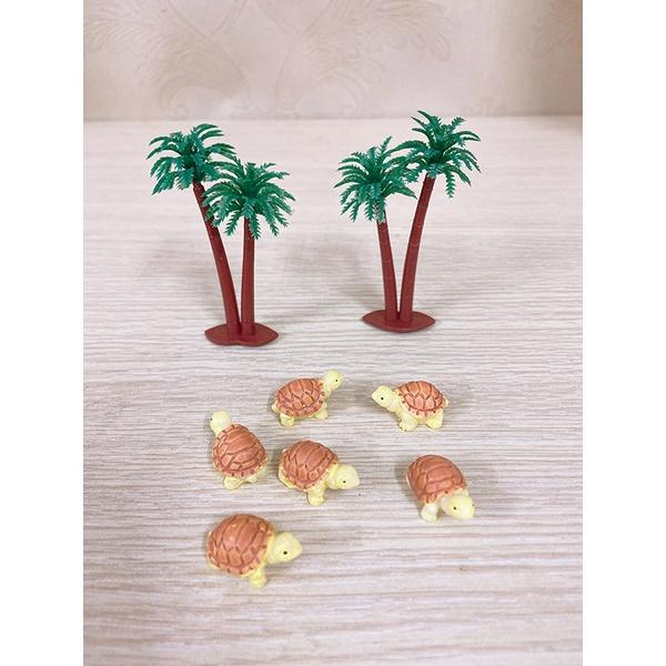 Mô hình rùa con trang trí tiểu cảnh, sân vườn, sen đá, terrarium