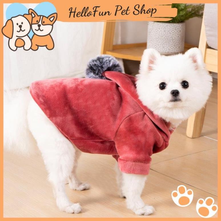 Áo Hoodie nhung cao cấp cho thú cưng - Áo cho chó mèo mùa đông