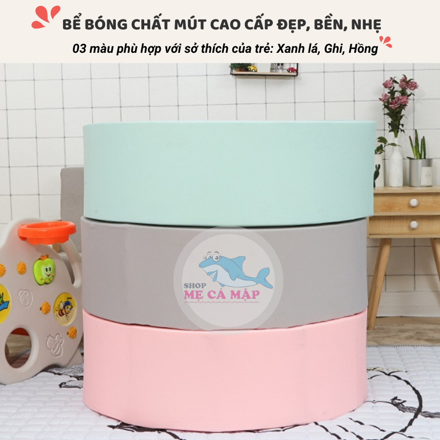 Bể đựng bóng có ĐỆM LÓT DÀY siêu cao cấp, HÀNG CÓ SẴN, bể bóng đệm mút bọc vải êm ái