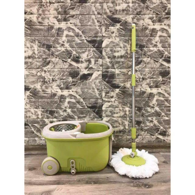 Bộ Lau Nhà Xoay Tay 360 độ MOP L003 Lồng Vắt Bằng Inox