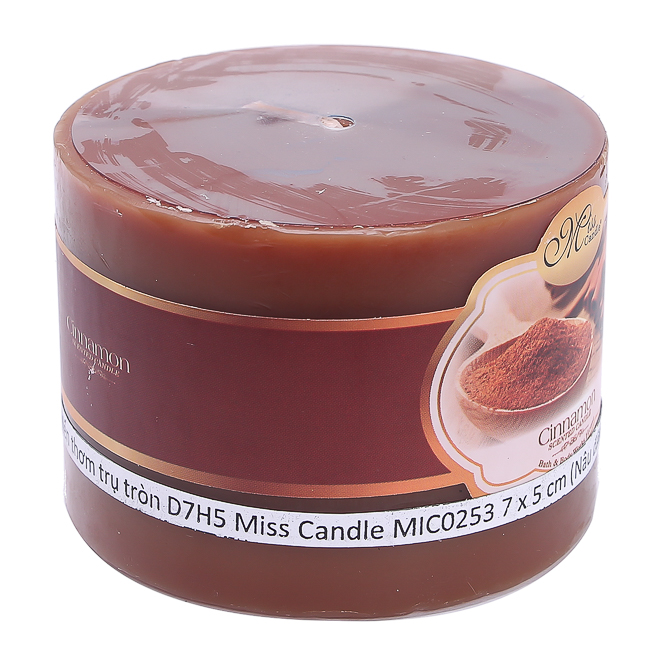 Bộ nến thơm Hạnh Phúc 7 - Bộ 3 nến thơm D7H5, D7H10, D7H15 Miss Candle (Trắng-hồng-vàng nhạt)