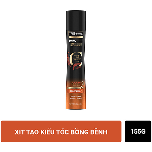 Xịt Tạo Kiểu Tóc Giữ độ Phồng TRESemmé Compressed Micro Mist Phun Sương Siêu Mịn 155g